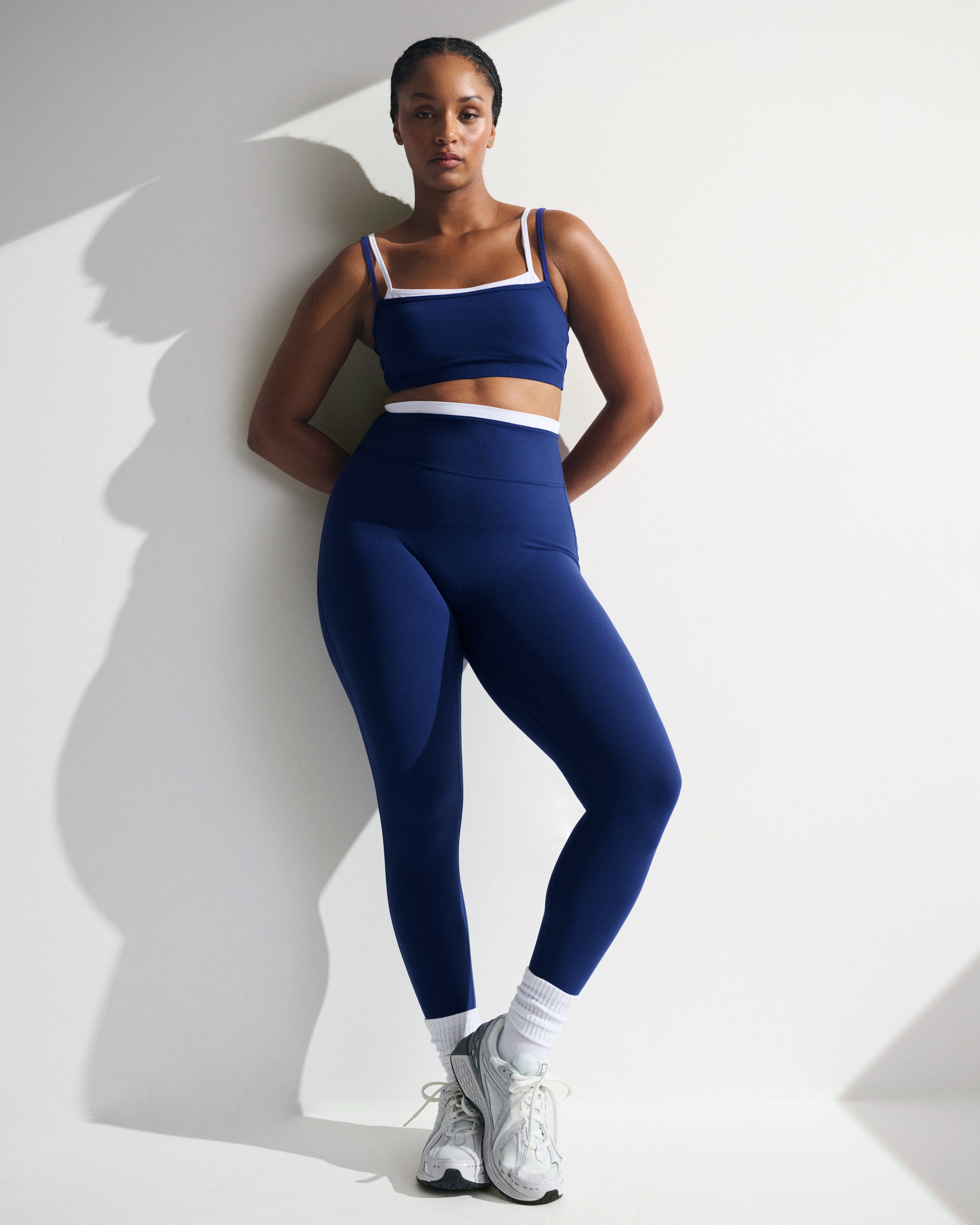 Abercrombie & Fitch Ypb Studioflex Curve Love 7/8-length Legging In Blue