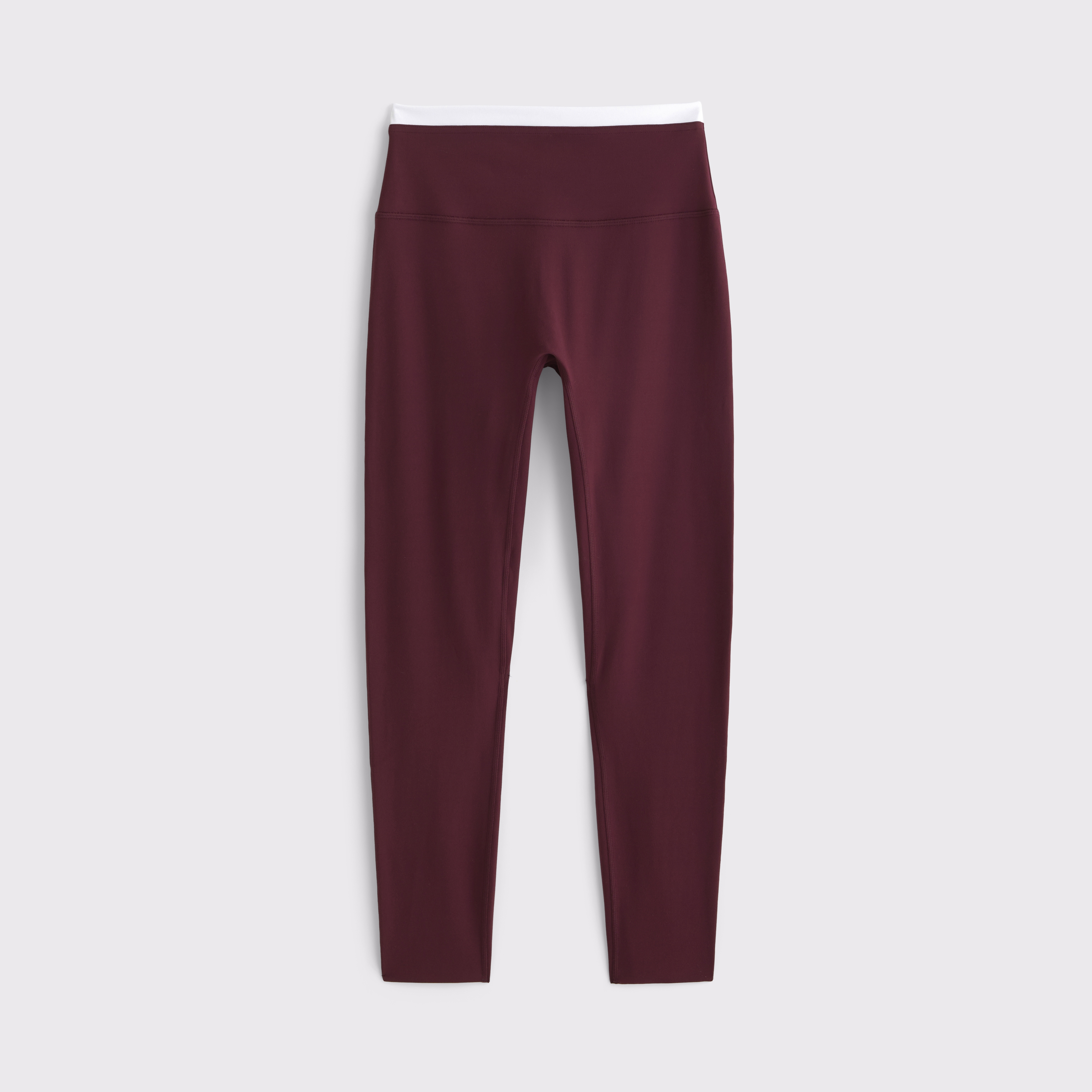 Abercrombie & Fitch Ypb Studioflex Curve Love 7/8-length Legging In Burgundy