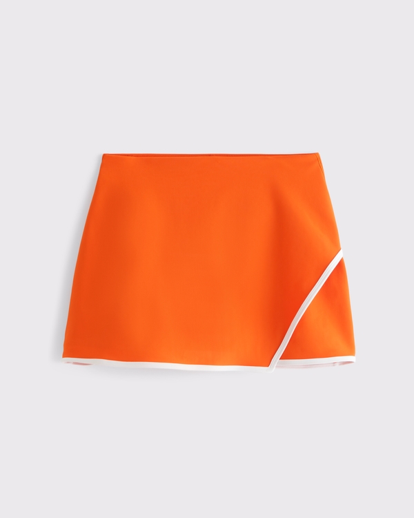YPB sculptLUX Lined Wrap Skirt, Bright Orange view 1