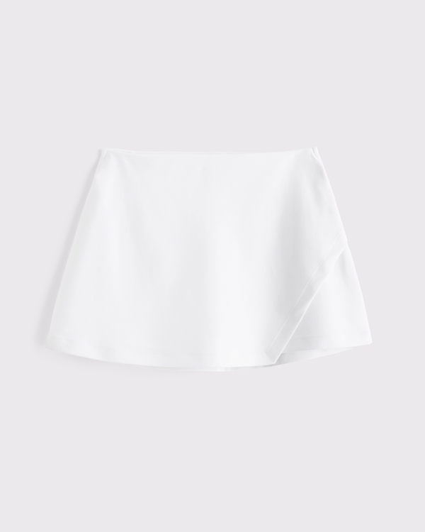 YPB sculptLUX Lined Wrap Skirt, White view 1