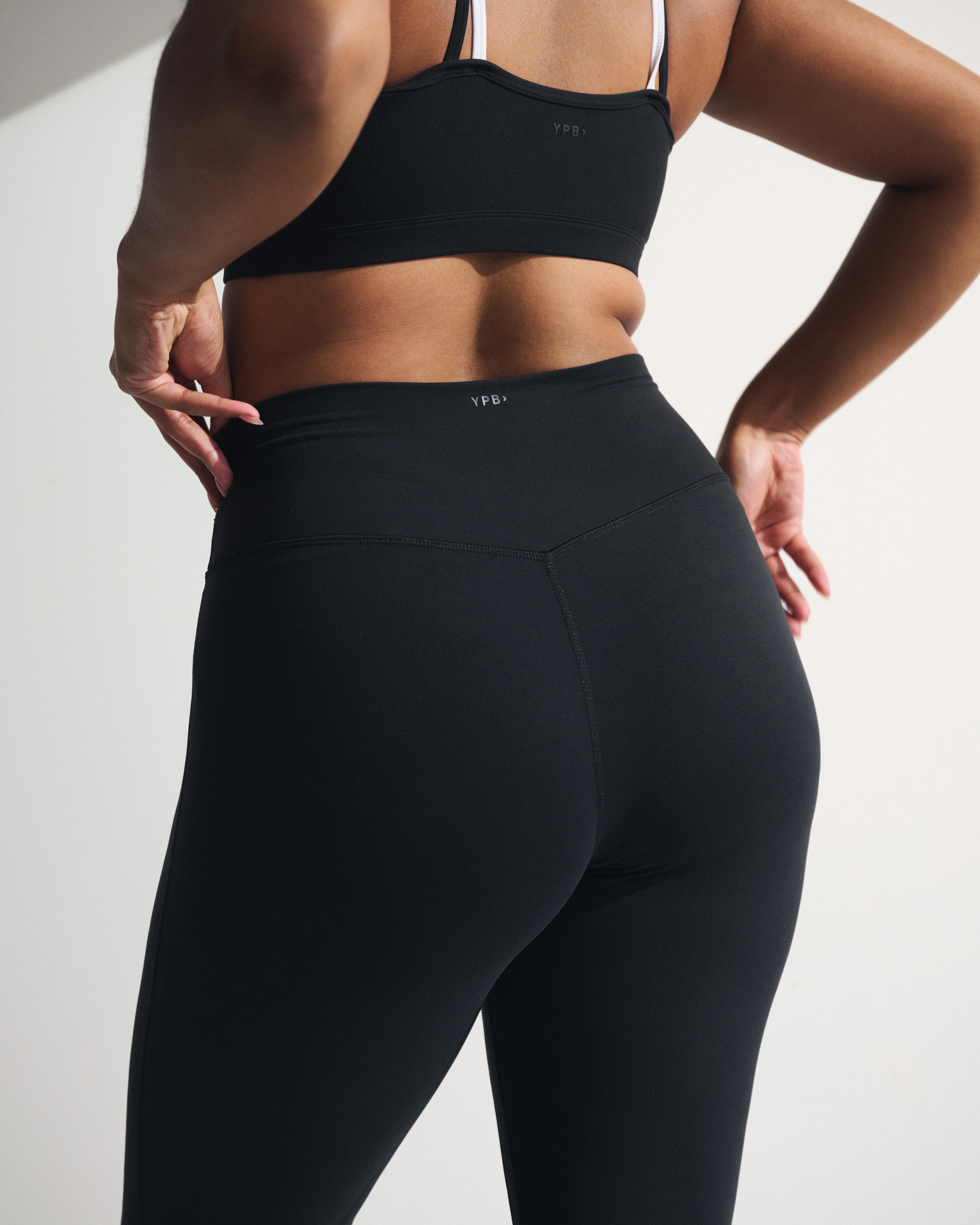 Abercrombie & Fitch Ypb Studioflex Curve Love Flare Legging In Black