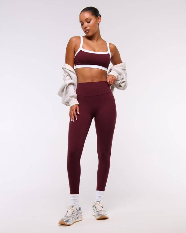 YPB studioFLEX 7/8-Length Legging, Maroon view 1