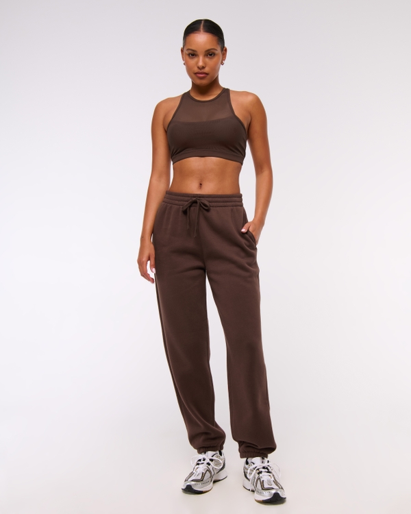 YPB On The Go High Rise Cinched Pant, Brown view 1