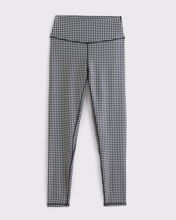 YPB sculptLUX 7/8-Length Legging, Black Houndstooth view 1