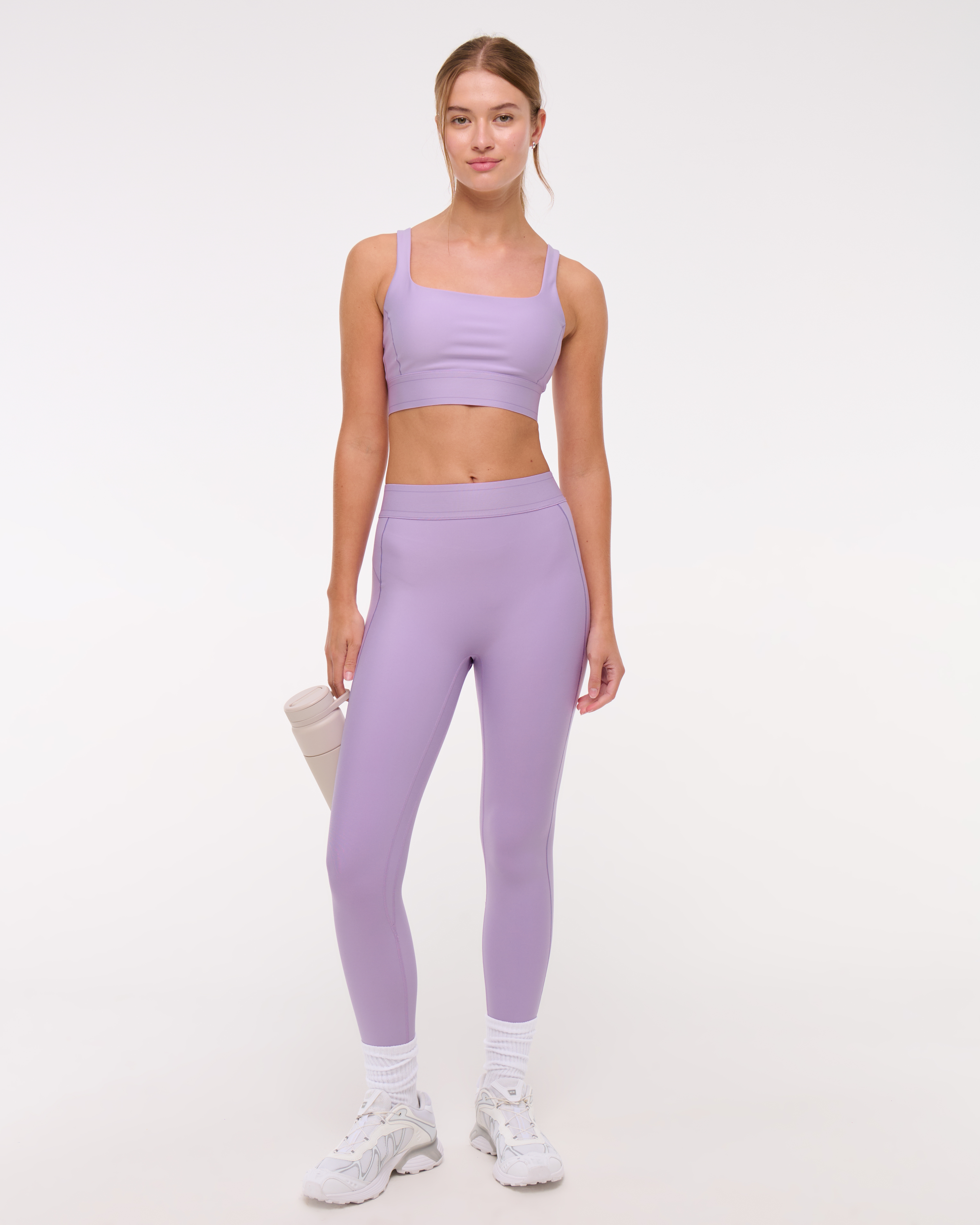 Abercrombie & Fitch Ypb Sculptlux 7/8-length Legging In Purple
