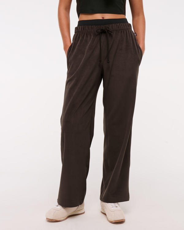 YPB superSOFT Rib Wide Leg Sweatpant, Coffee view 2