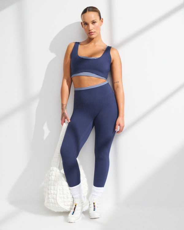 YPB studioFLEX Curve Love 7/8-Length Legging, Navy view 1