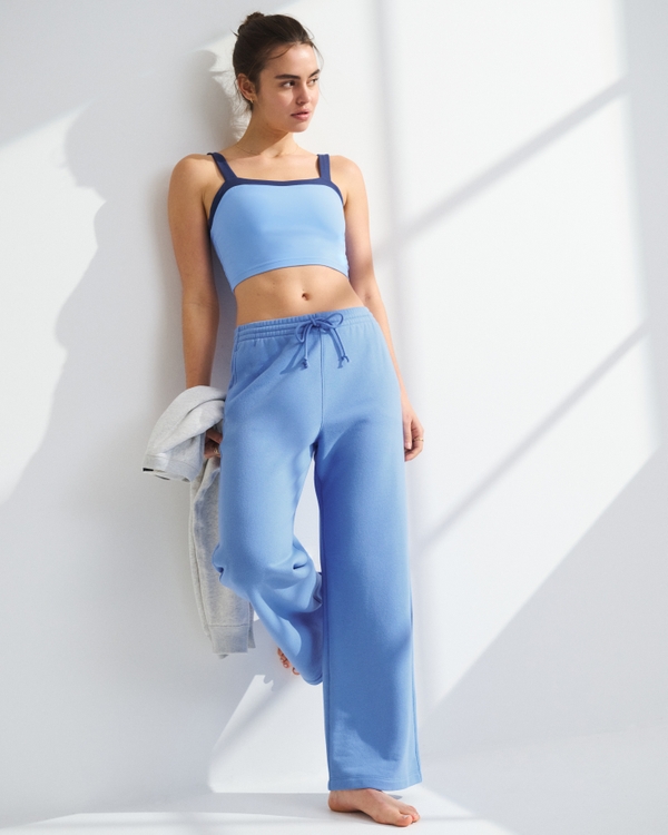 YPB On The Go Wide Leg Pant, French Blue view 1