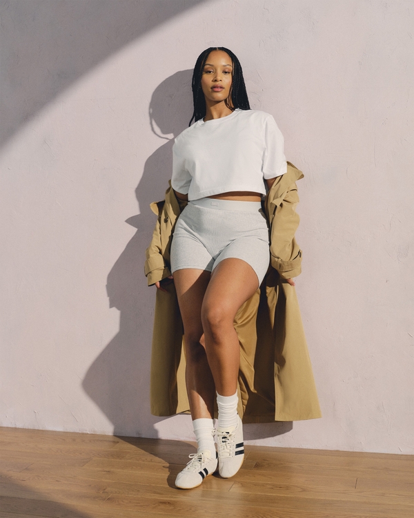 YPB Restore Rib Boxer Short, Heather Gray view 1