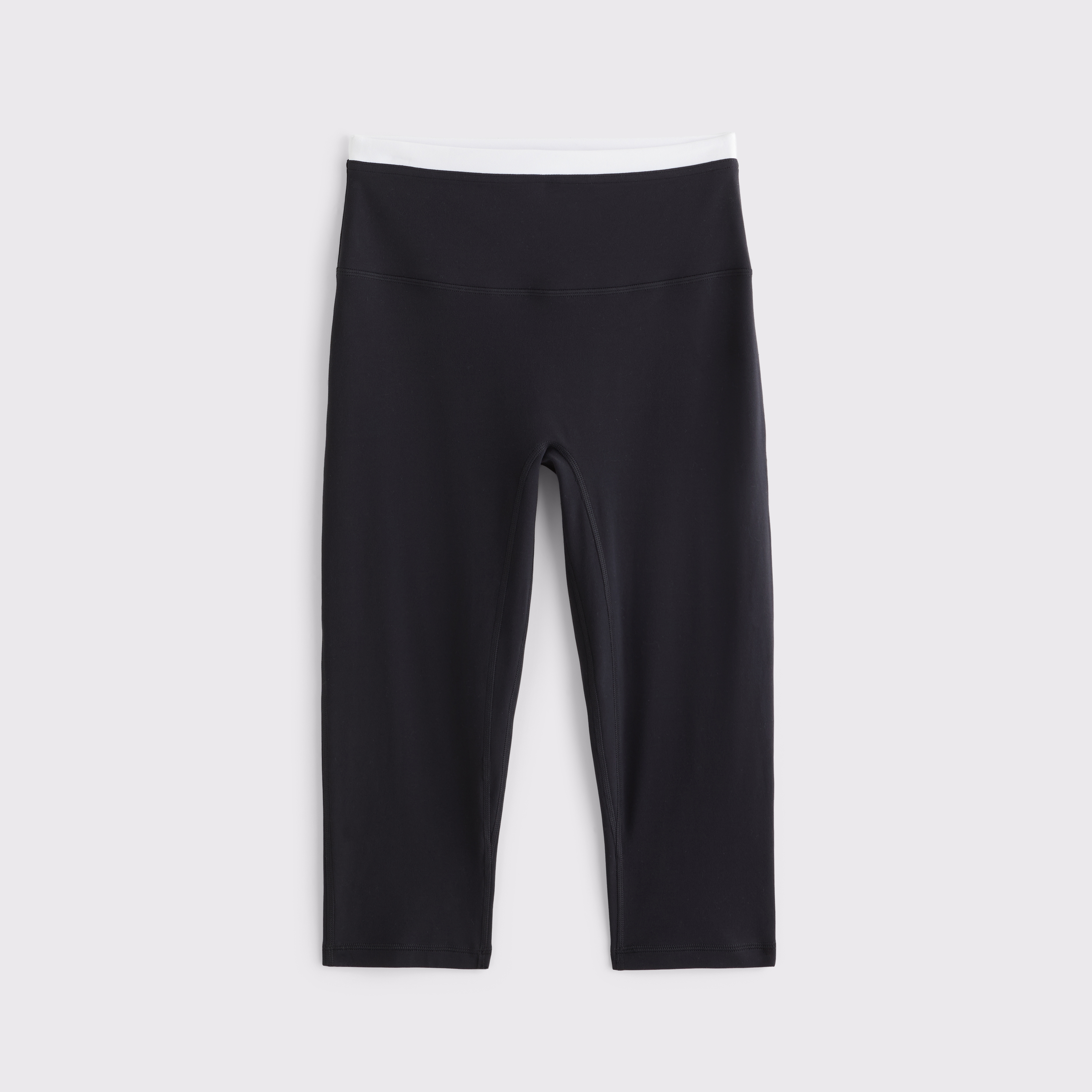 Женские легинсы-капри Abercrombie & Fitch YPB studioFLEX, цвет: Чёрный — фото 1