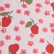 strawberry print with picot trim