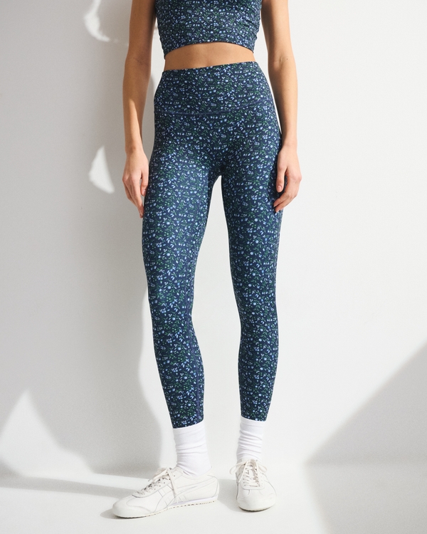 YPB 7/8-Length Legging, Navy Floral view 2