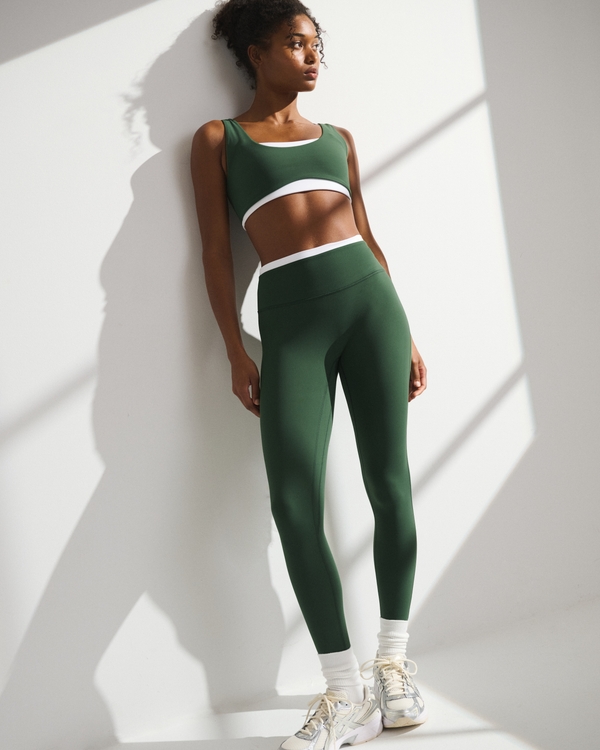 YPB studioFLEX Curve Love 7/8-Length Legging, Forest Green view 1