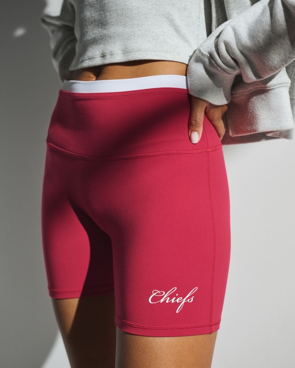 YPB studioFLEX Kansas City Chiefs Bike Short, Red - Chiefs view 2