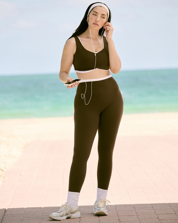 YPB studioFLEX Curve Love 7/8-Length Legging, Coffee view 1