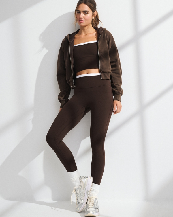 YPB studioFLEX 7/8-Length Legging, Coffee view 1