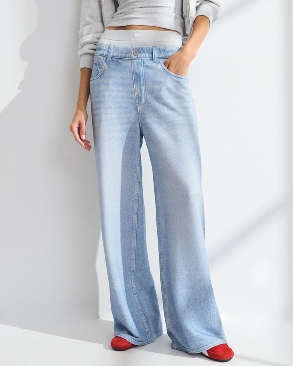 YPB On The Go Travel Terry Pant, Light Wash view 2
