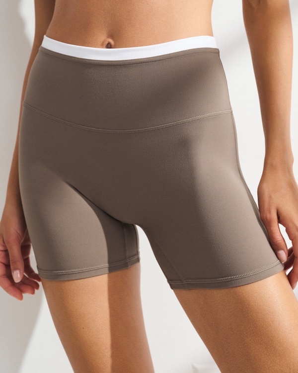 YPB studioFLEX Bike Short, Taupe view 2