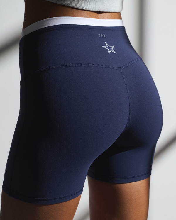 Dallas Cowboys YPB studioFLEX Bike Short, Navy-cowboys view 2