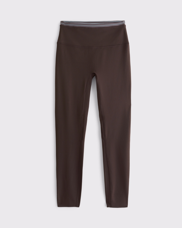 YPB studioFLEX 7/8-Length Legging, Espresso Stripe view 1