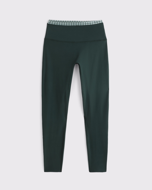 YPB studioFLEX 7/8-Length Legging, Dark Spruce Check view 1