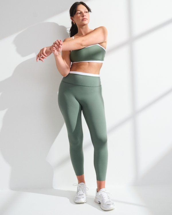 YPB studioFLEX Curve Love 7/8-Length Legging, Olive view 1