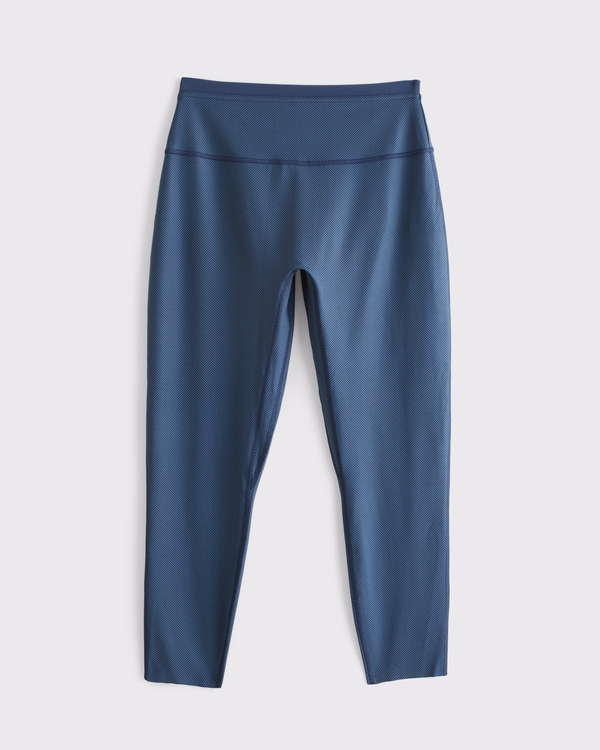 YPB studioFLEX Curve Love 7/8-Length Legging, Dark Blue Herringbone view 1