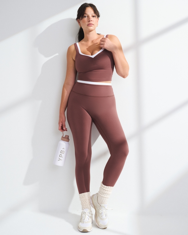YPB studioFLEX Curve Love 7/8-Length Legging, Brown Mauve view 1