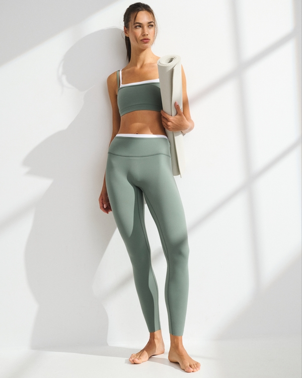 YPB studioFLEX 7/8-Length Legging, Olive view 1