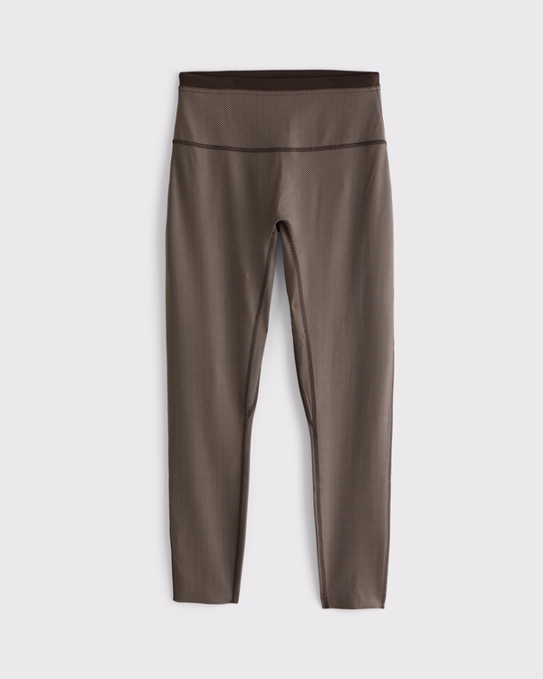 YPB  7/8-Length Legging, Espresso Herringbone view 1