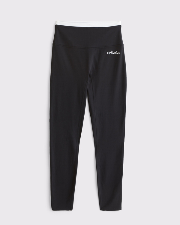 Pittsburgh Steelers YPB studioFLEX 7/8-Length Legging, Black-steelers view 1