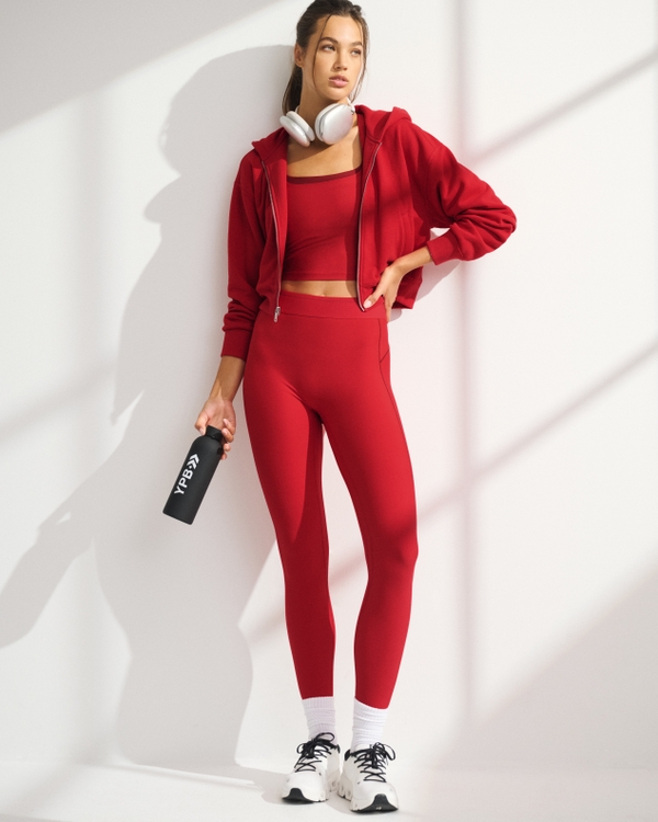 YPB Barry's sculptLUX 7/8-Length Legging, Vivid Red view 2