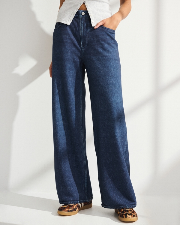 YPB On The Go High Rise Travel Terry Pant, Dark Wash view 2