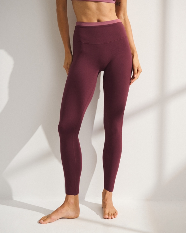 YPB studioFLEX 7/8-Length Legging, Maroon view 2