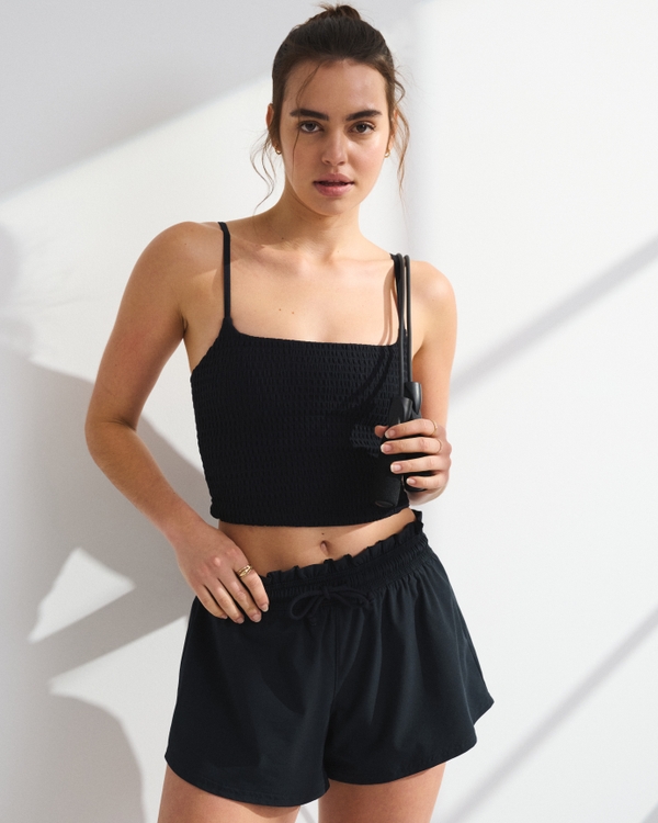 YPB motionTEK High Rise Lined Running Short, Black view 1