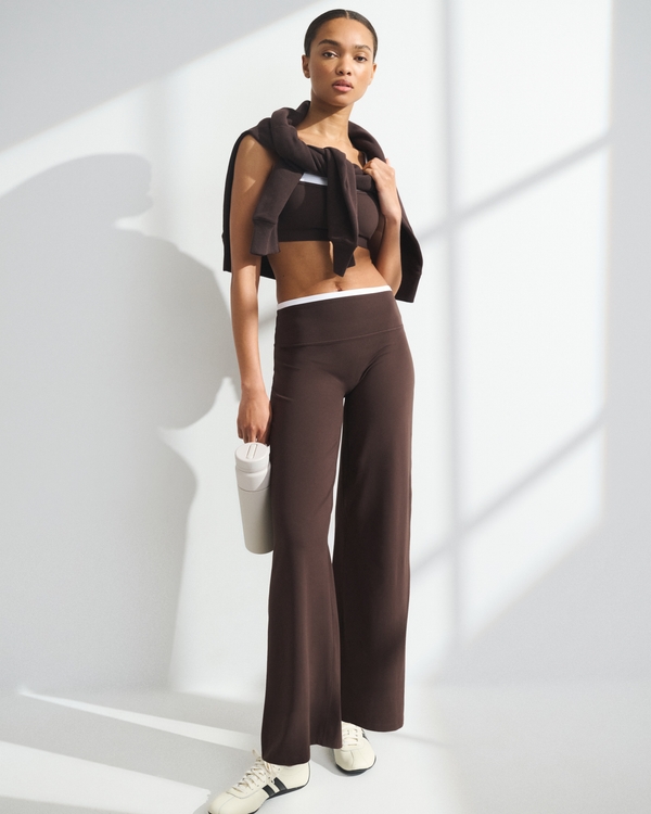 YPB studioFLEX Wide Leg Legging, Espresso view 1