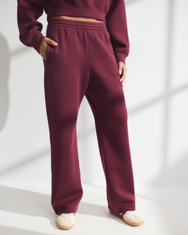 YPB neoKNIT SOFT On The Go Straight Leg Pant, Maroon view 2