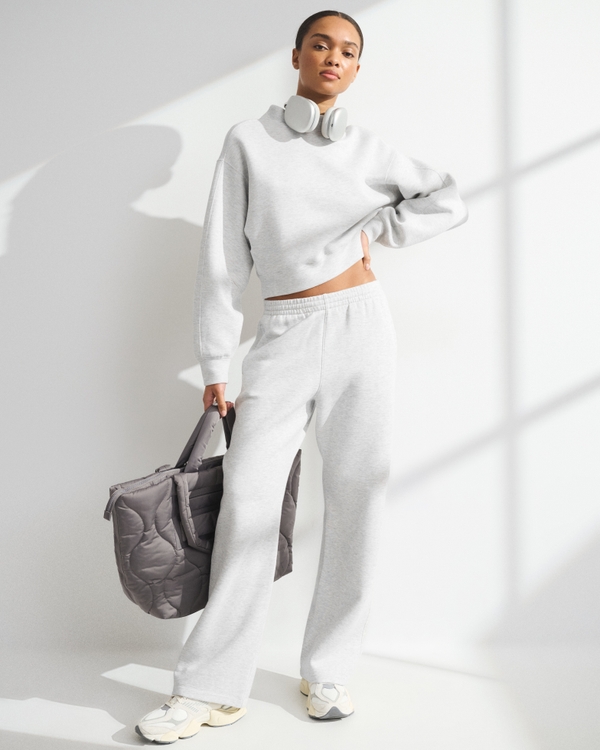YPB neoKNIT On The Go Straight Leg Pant, Heather Gray view 1