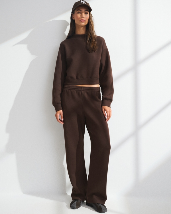 YPB neoKNIT SOFT On The Go Straight Leg Pant, Espresso view 1