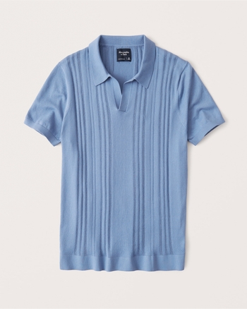 Men's Pima Cotton Johnny Collar Knit Polo Men's Clearance