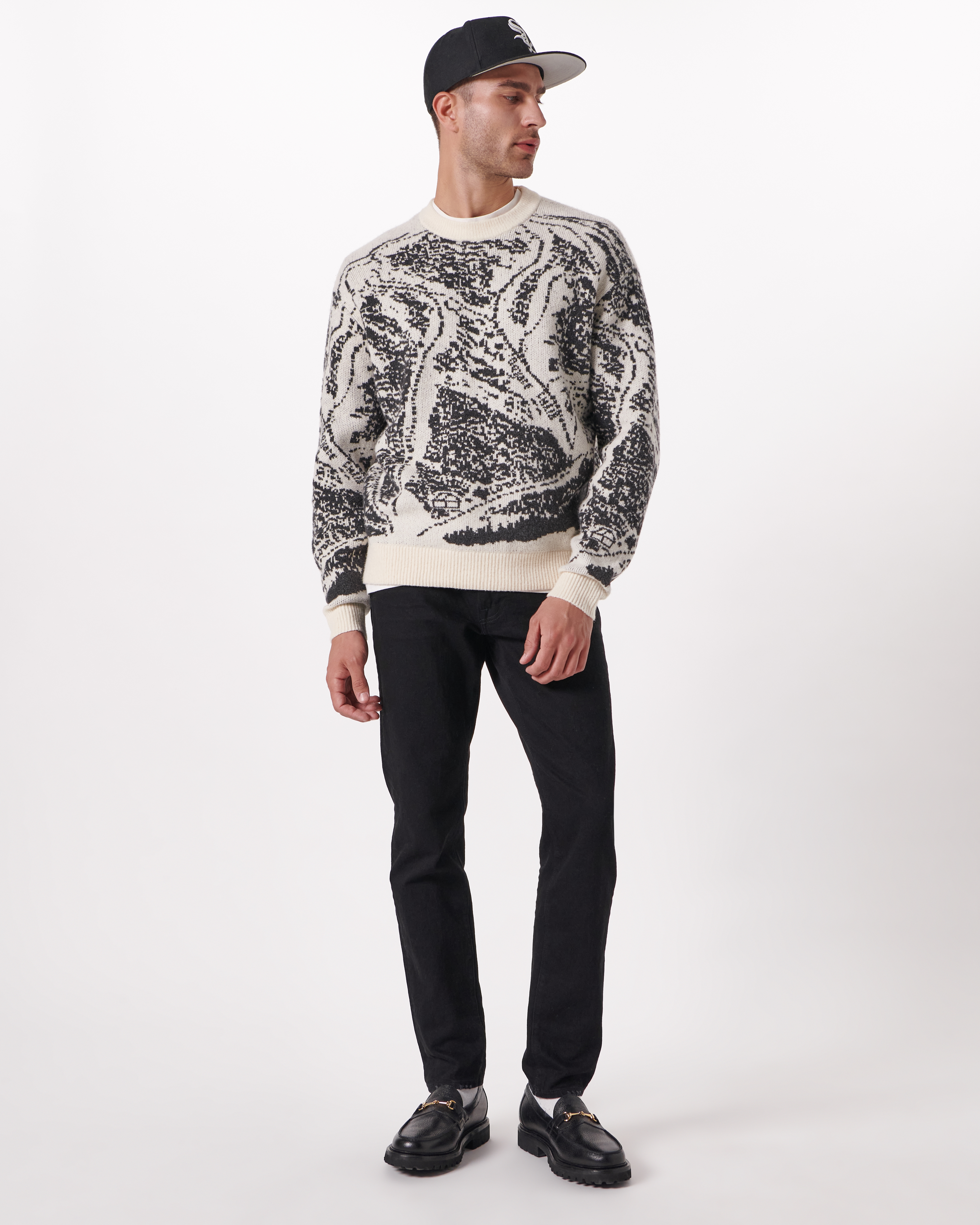 Axelia textured discount crew neck pullover