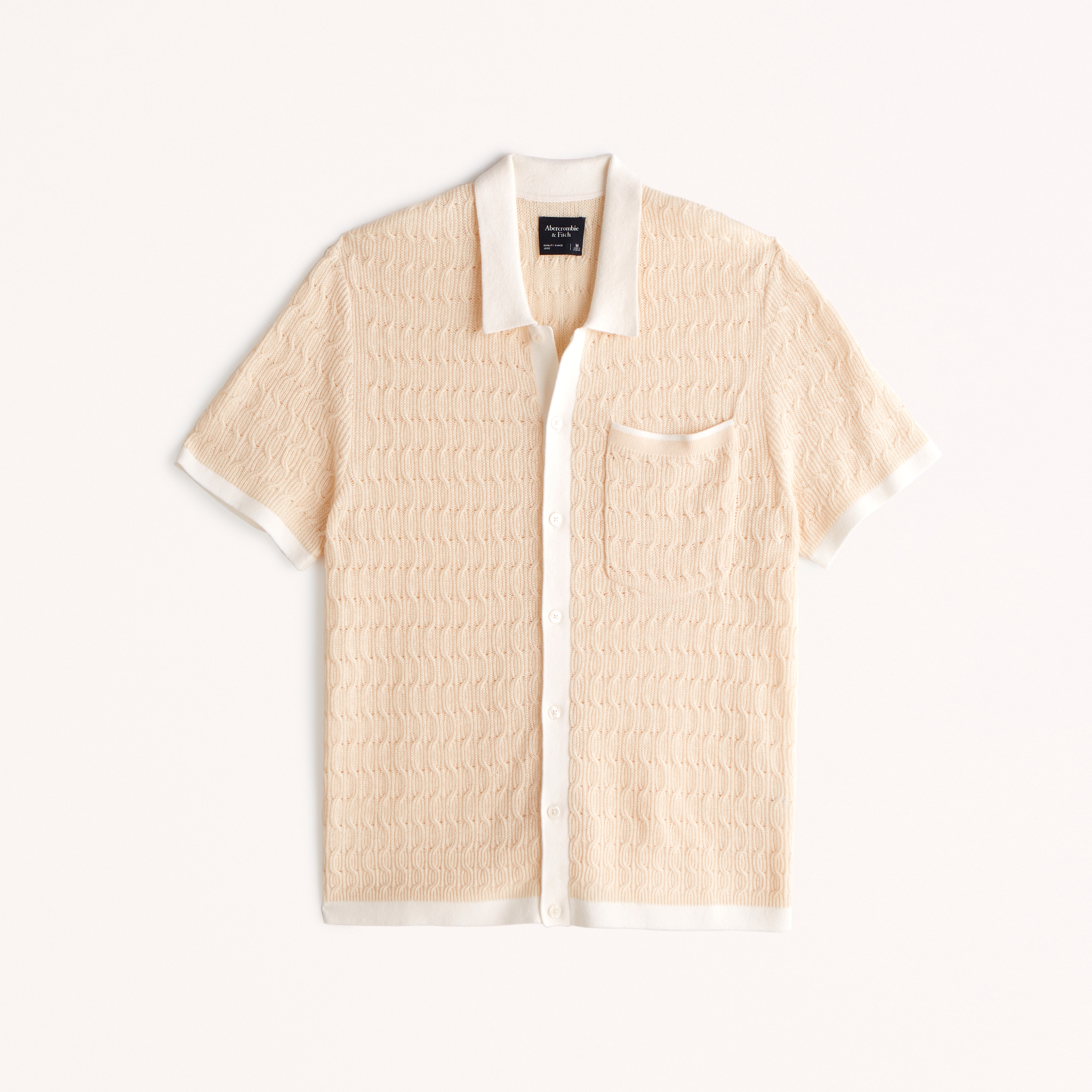 Tonal Button-Through Sweater Polo