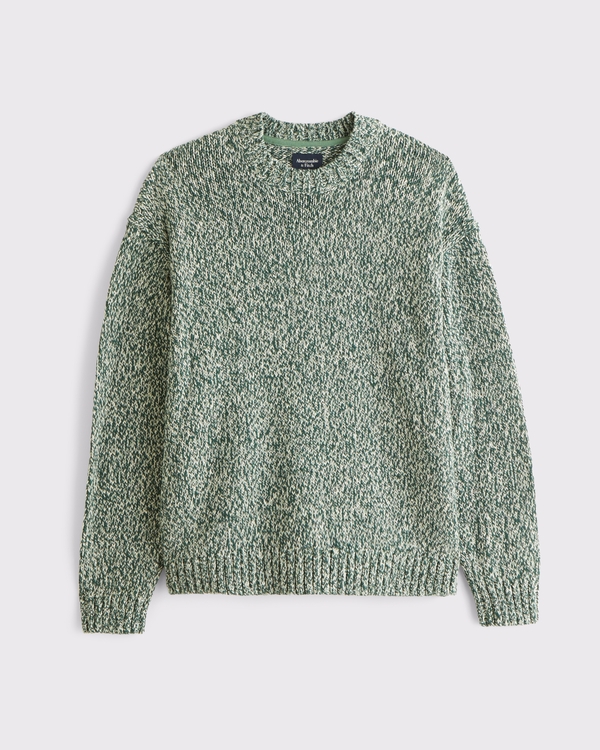 A&F Essential 100% Cotton Crew Sweater, Green view 1