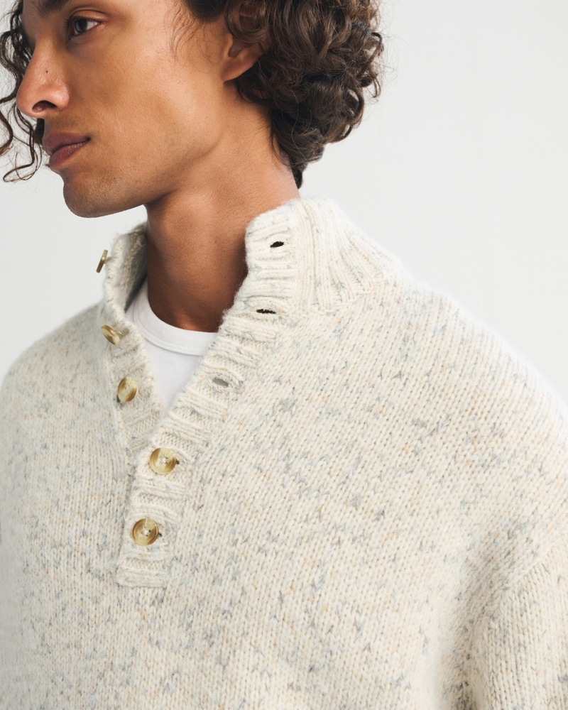 Henley Mock Neck Sweater - thumbnail 4