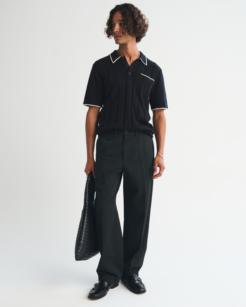 Refined Rib 3-Button Sweater Polo - thumbnail 5
