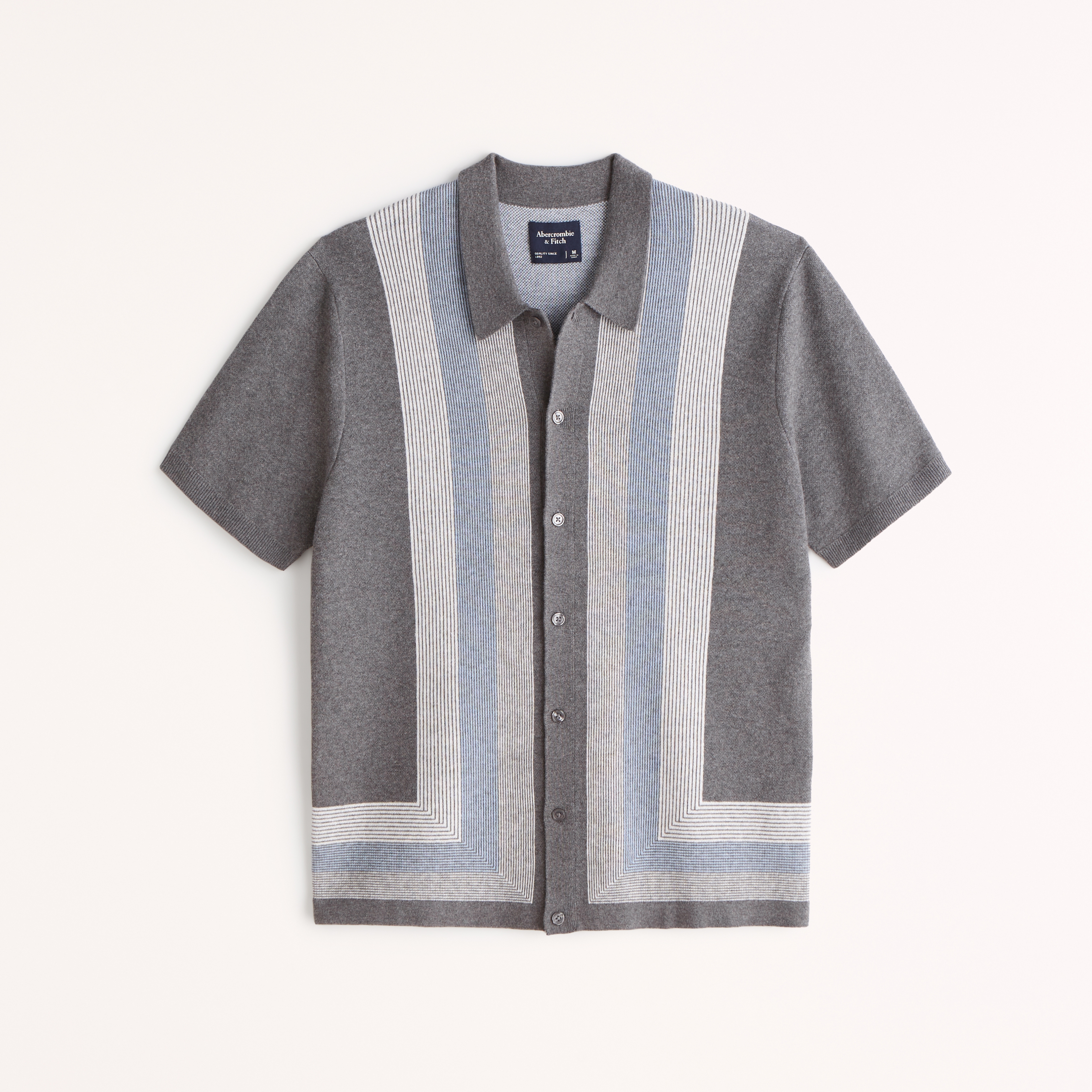 Tipped Button-Through Sweater Polo