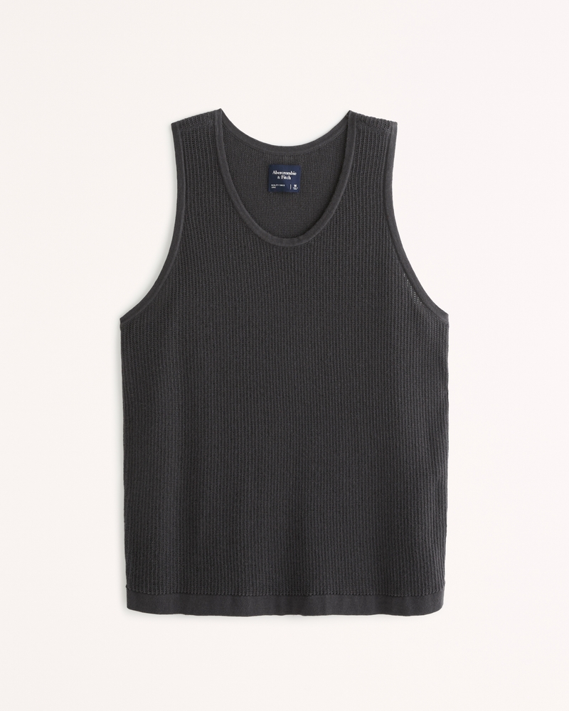 Pride Stitched Knit Tank in Black | Size M | Abercrombie & Fitch | Men's