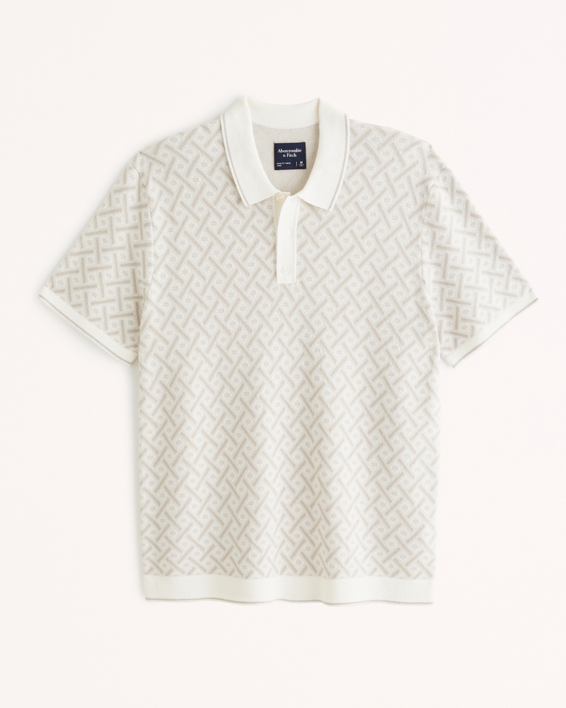 Men's Pattern 3-Button Sweater Polo | Men's Sale | Abercrombie.com