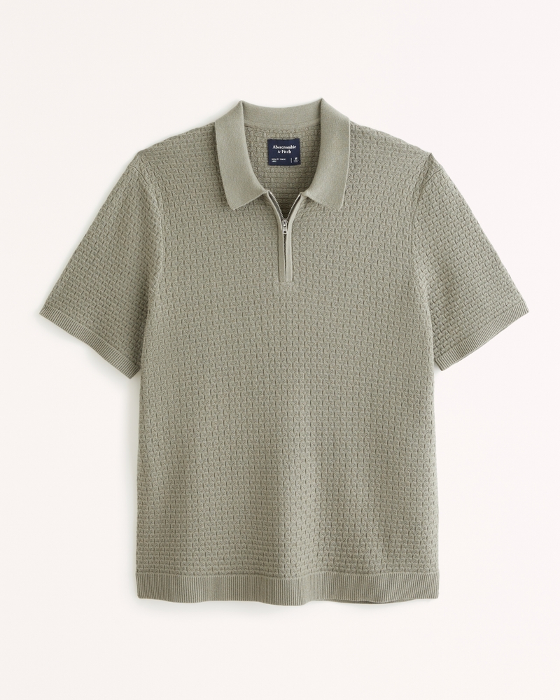 Men's Half-Zip Sweater Polo | Men's Clearance | Abercrombie.com