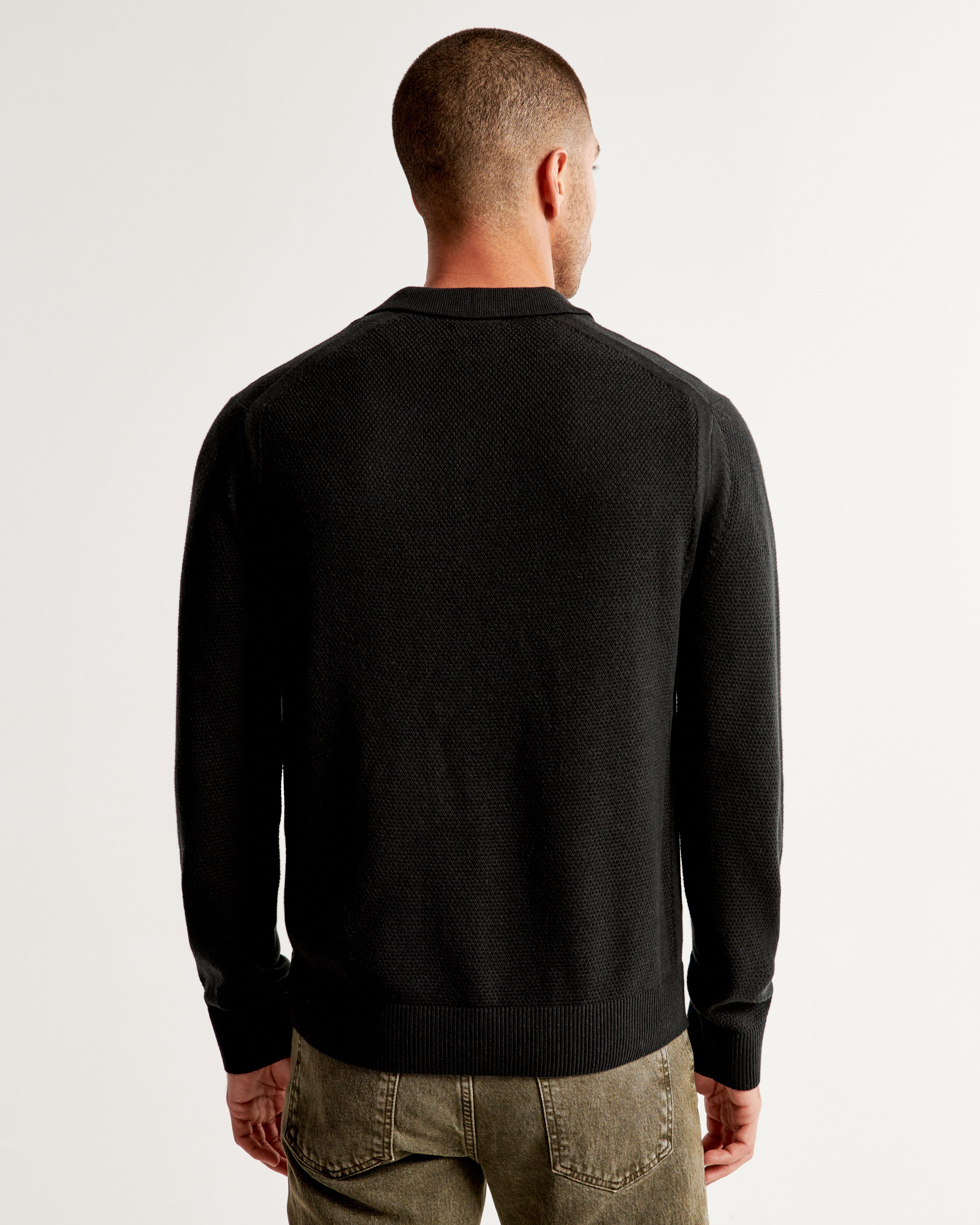 Mens 3 button clearance sweater